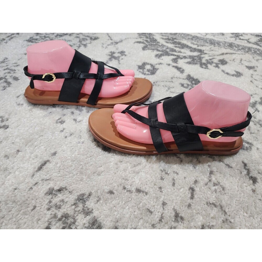 Cole Haan Black Leather Strappy Buckle Sandals Women's Size 9.5B W16548